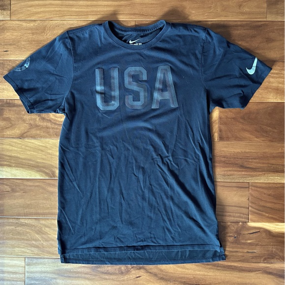 Nike Other - The Nike Tee Dri-Fit Black Team USA Tee size Medium